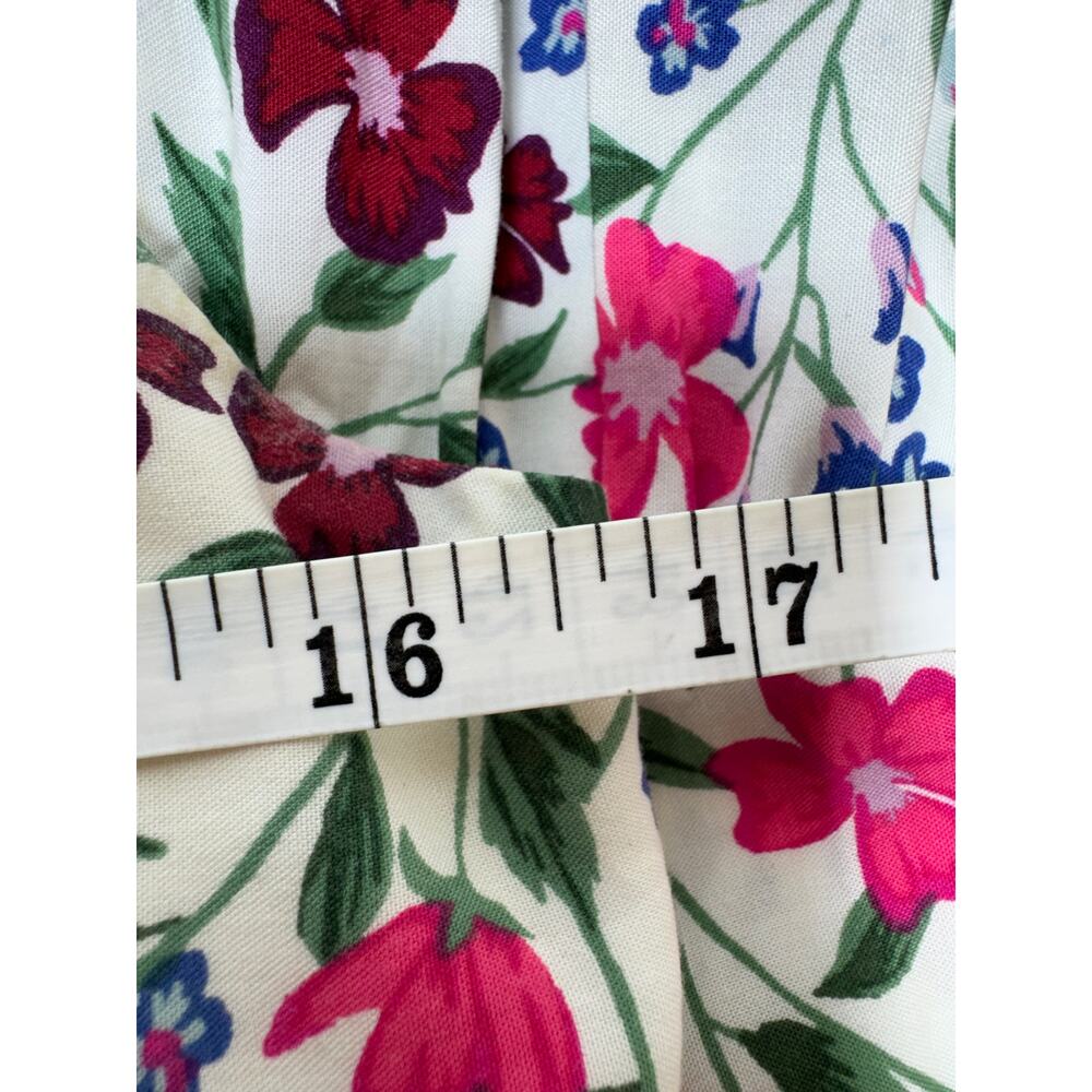 Y2K Women’s Baby Doll Cami Floral Mini Dress Sz M Pink V Neck Milk Maid Old Navy - Picture 5 of 12